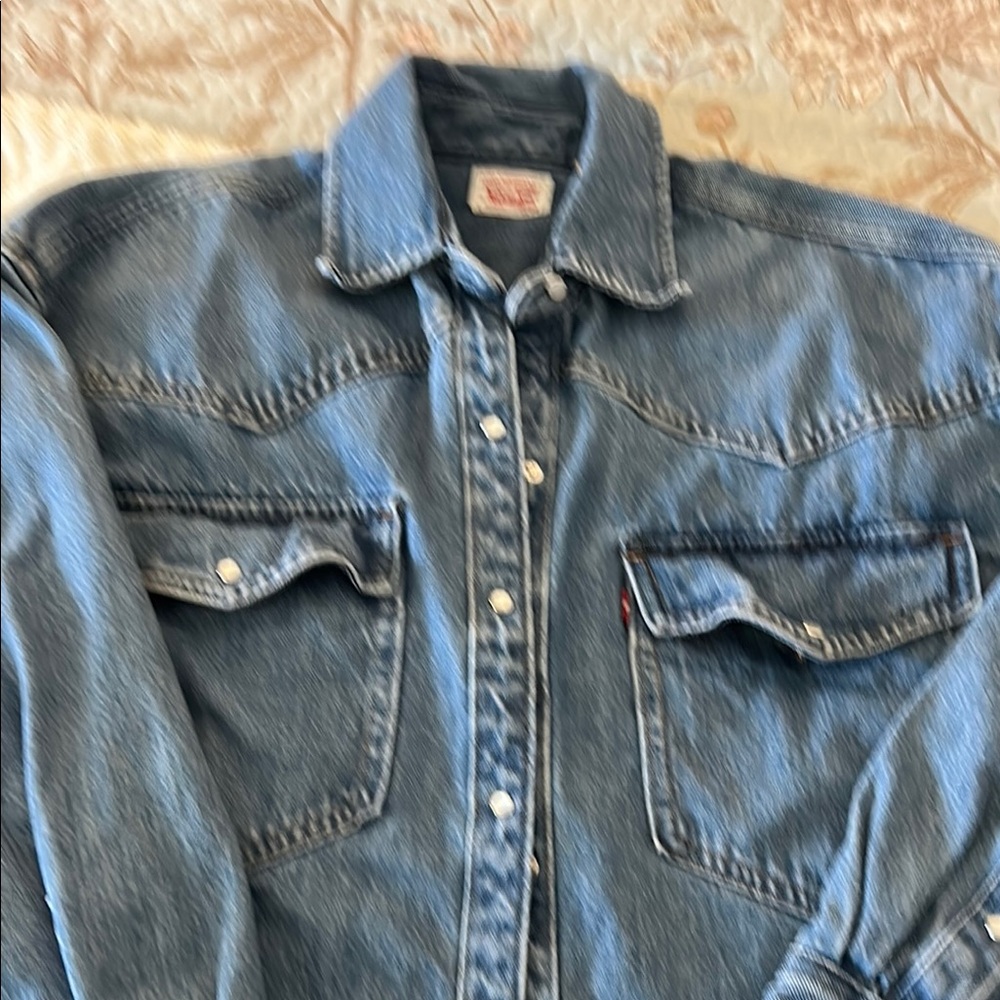 Blue Denim Button-Up Shirt